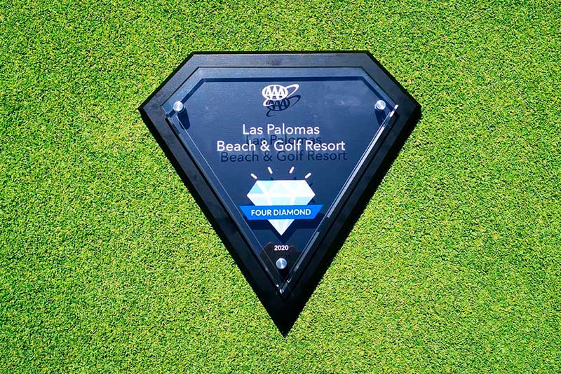 Reconocimiento Resort 4 Diamantes de la AAA de Estados Unidos para las Palomas Beach and Golf Resort