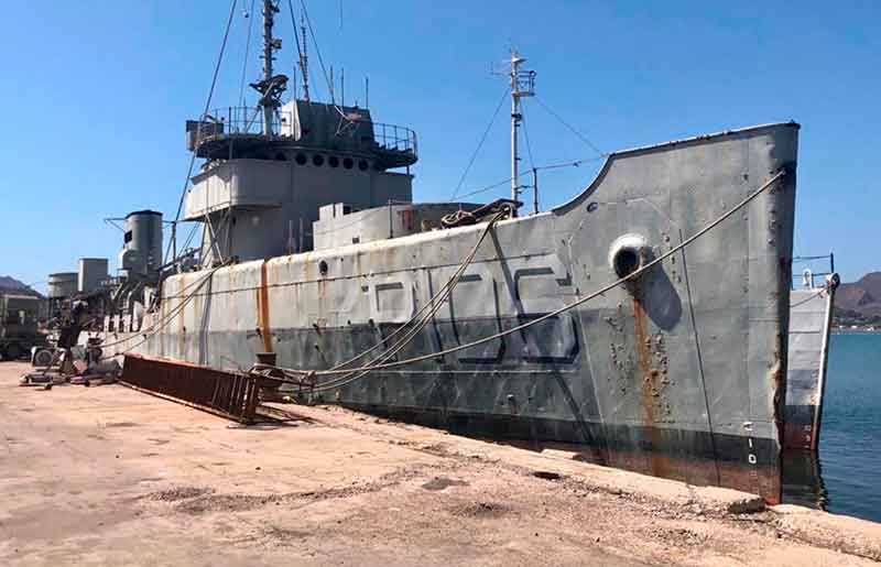 Buque arrecife artificial en Guaymas